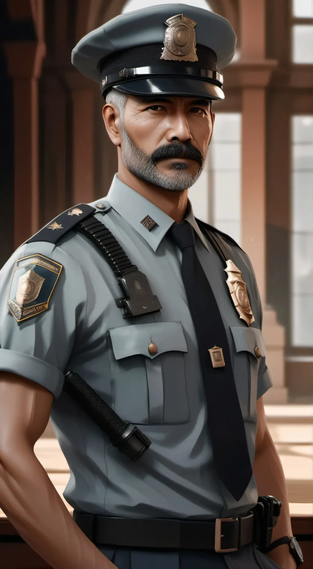 ai character: sauid game officer background