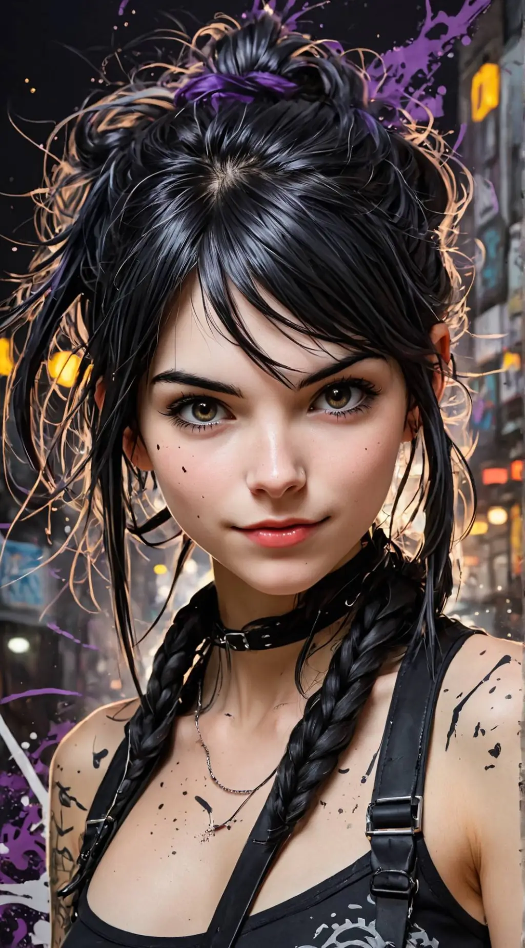 ai character: Violet Phemme background