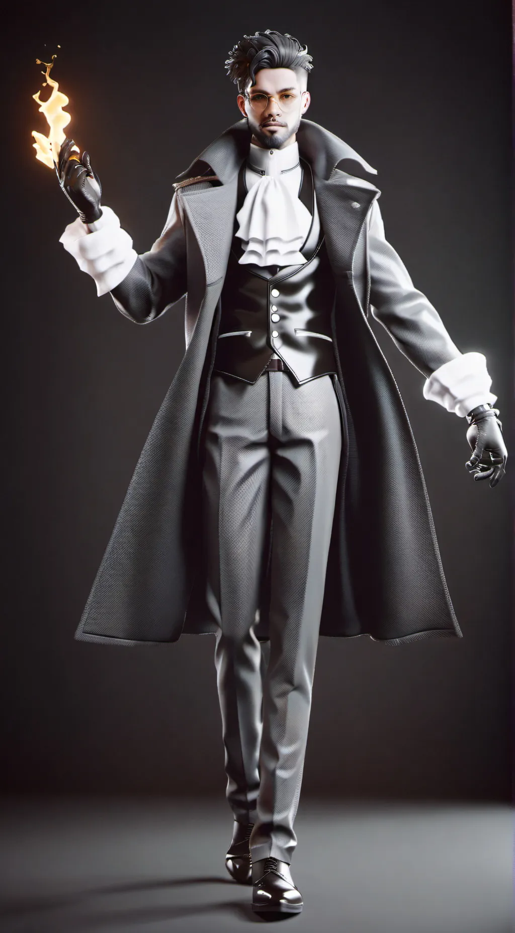 ai character: black🖤 background