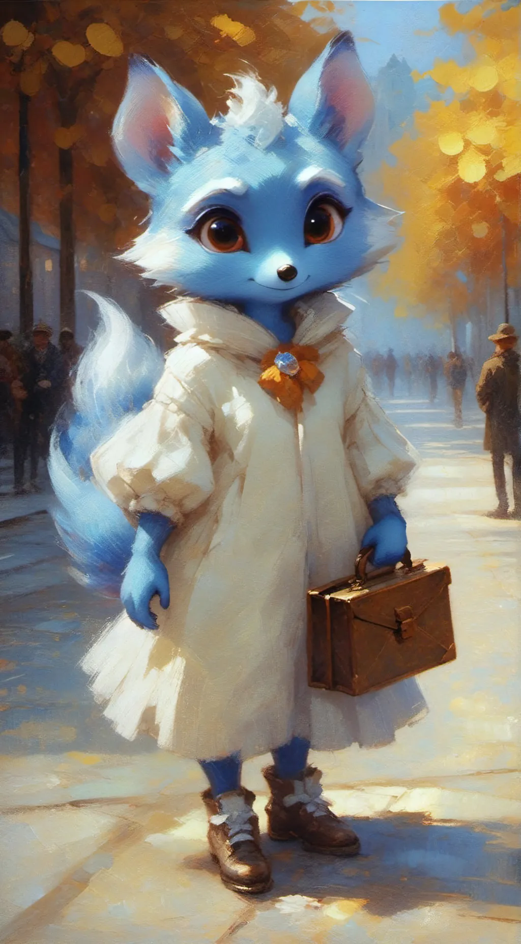 ai character: crystal the furry background