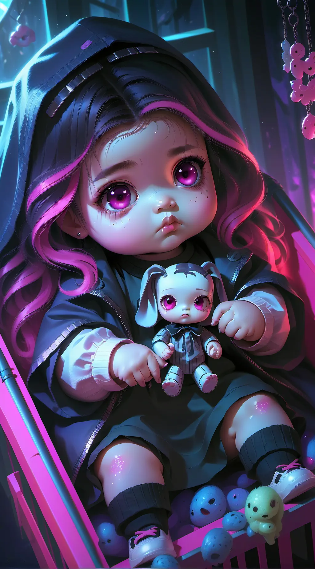 ai character: Baby Death background