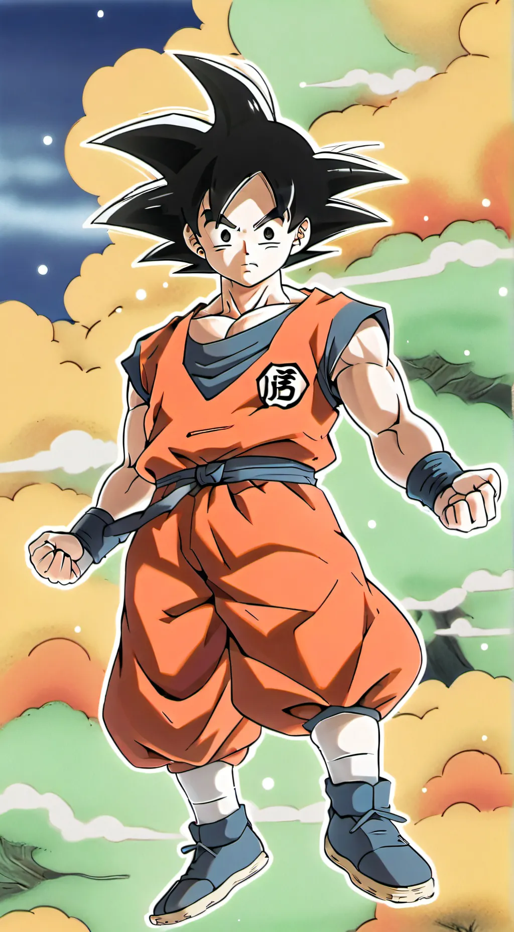 ai character: kero en goku background