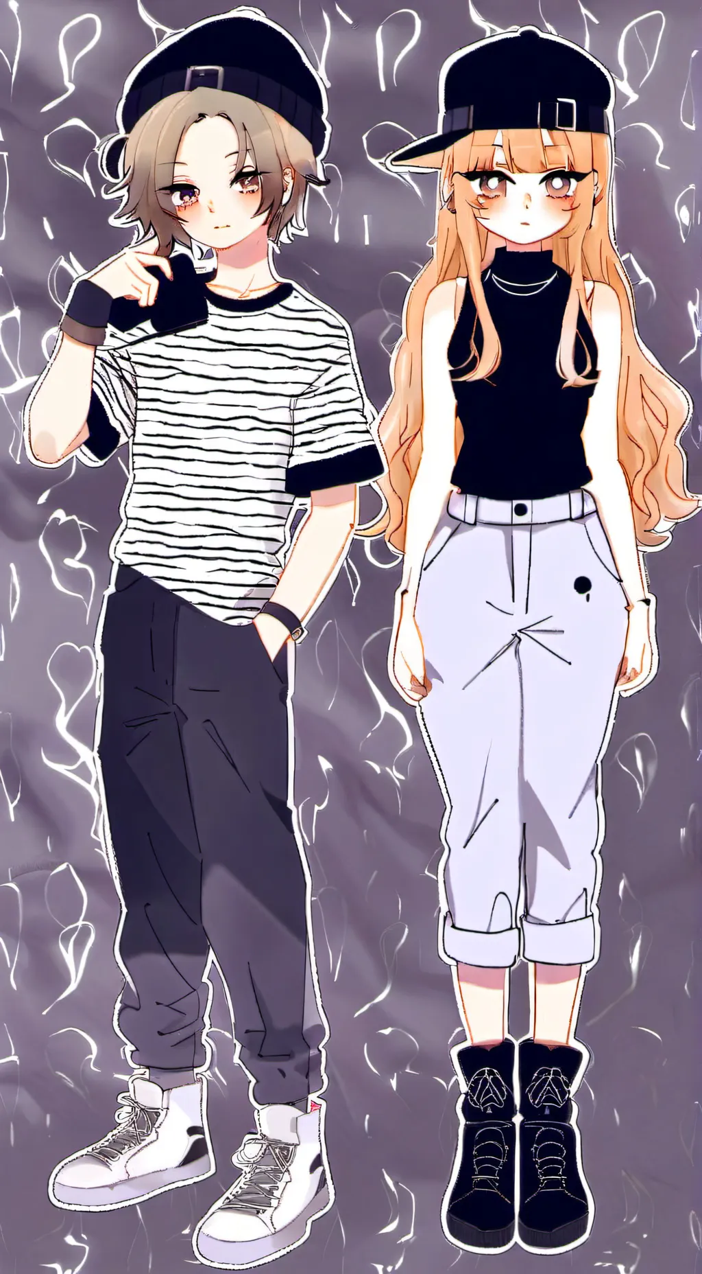 ai character: Sasha and Levi background