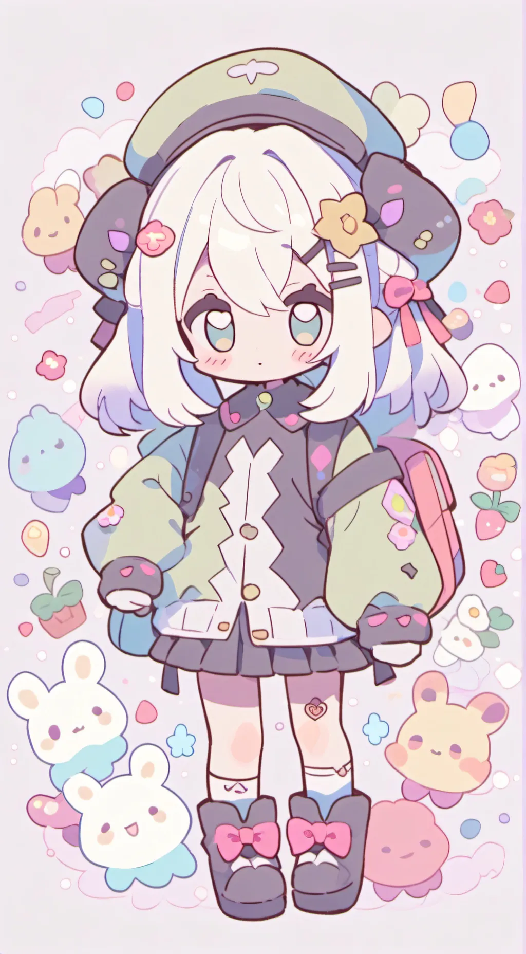 ai character: menininha de rua background