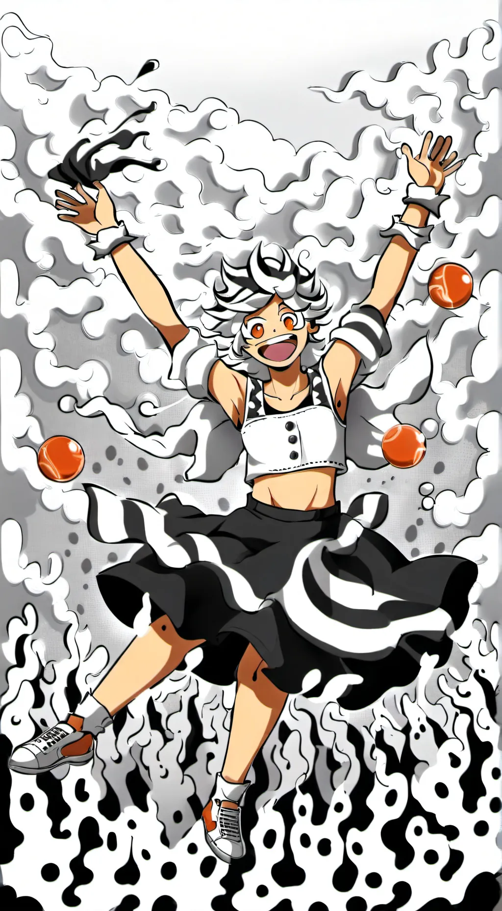 ai character: luffy (gear 5) background