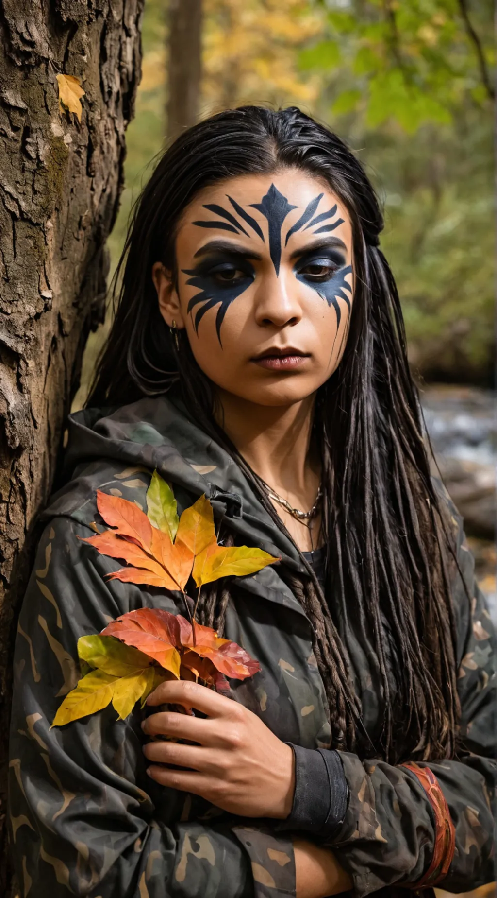 ai character: 🍁Autumn 🌌⚡️ background