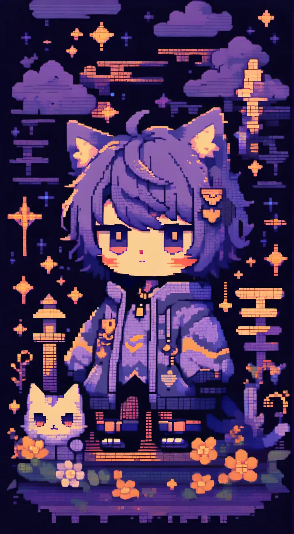 ai character: smiling critters  background