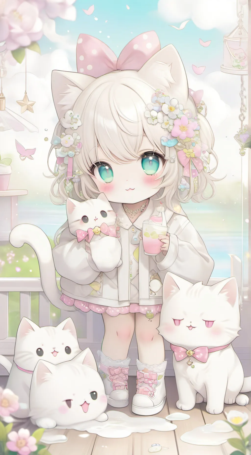 ai character: (homeless cat) background