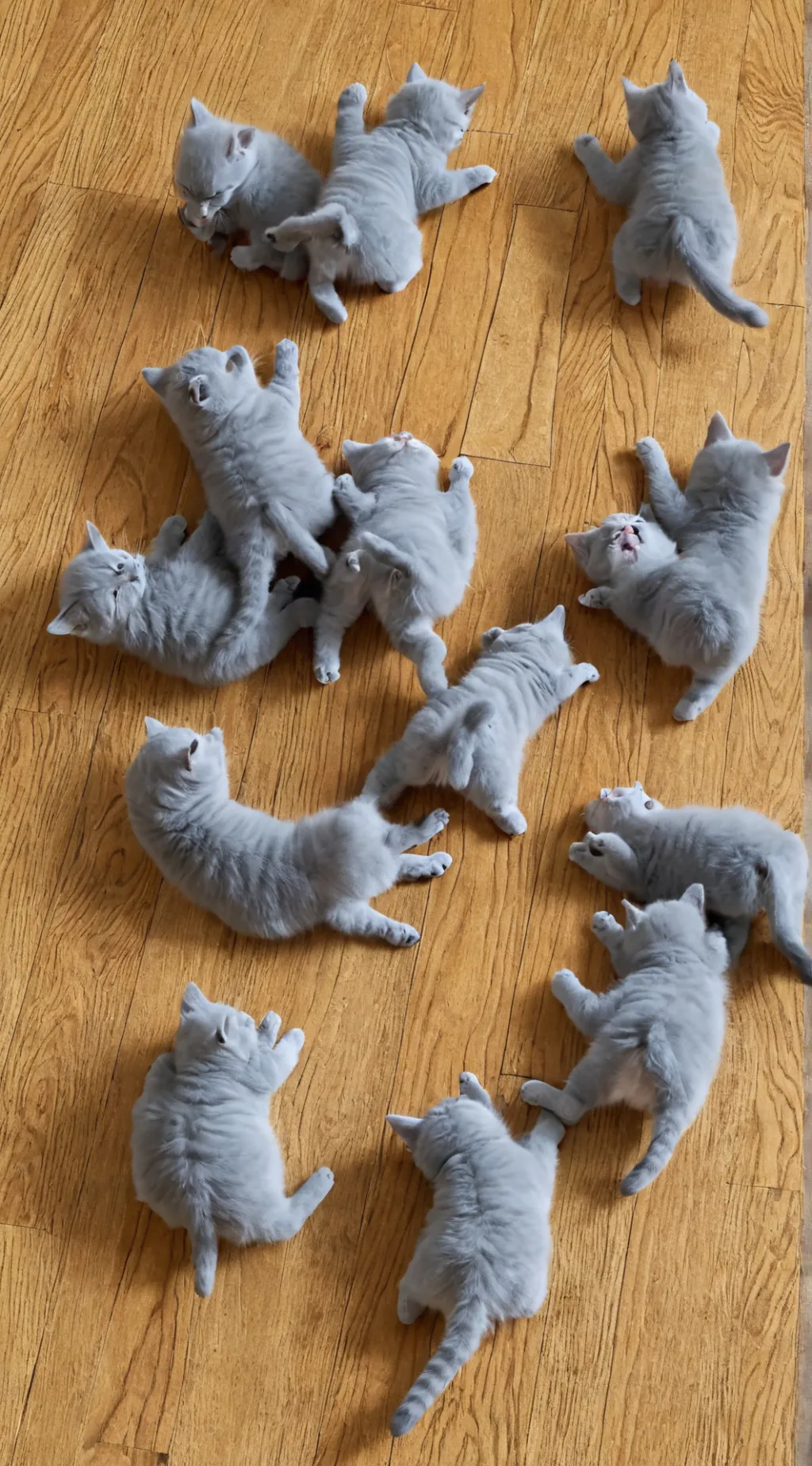 ai character: Kitten blue background