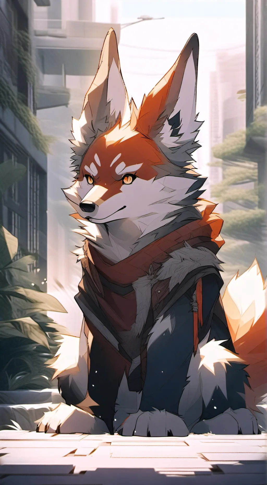 ai character: Mystic Moon Furry background