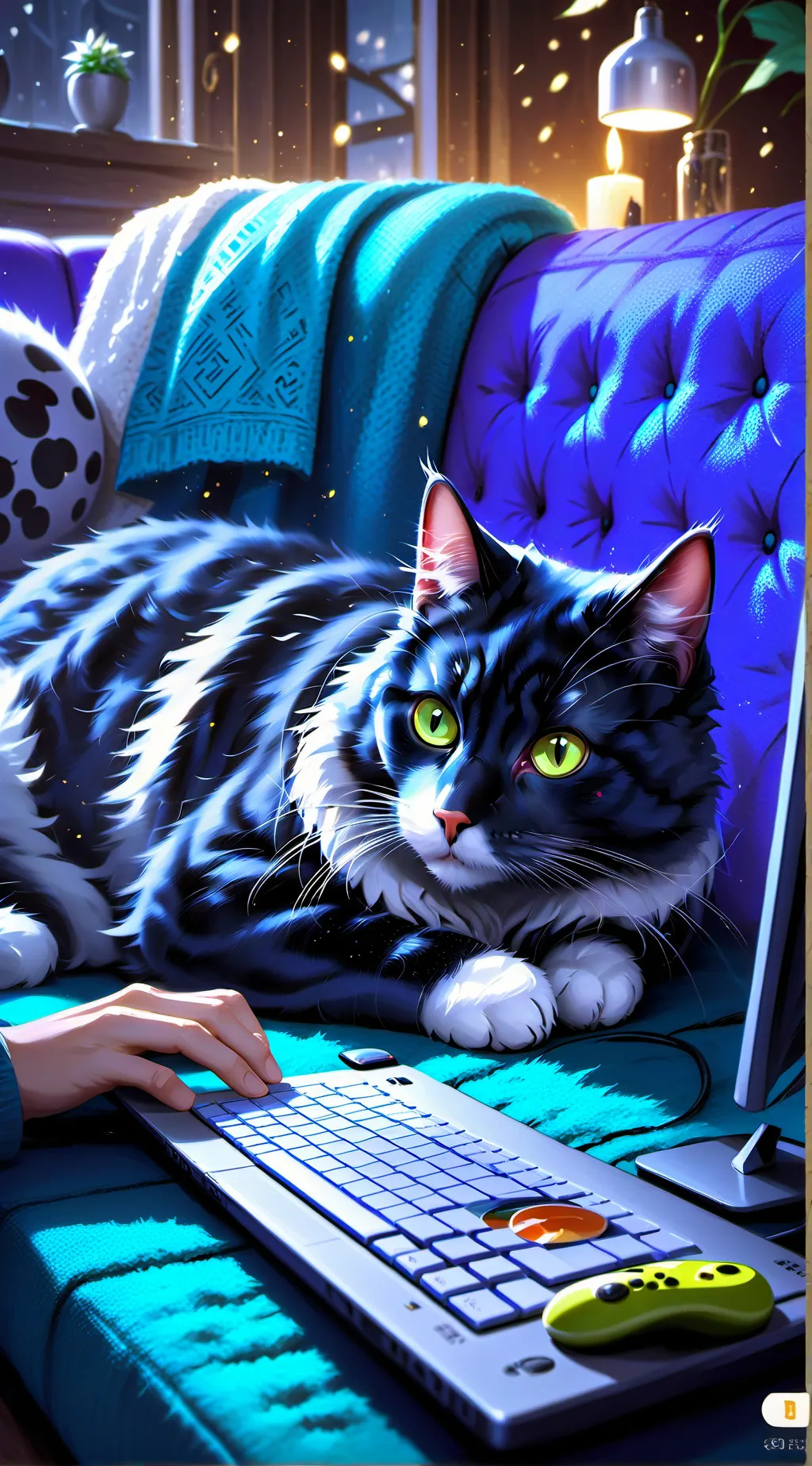 ai character: Lazernoodle background