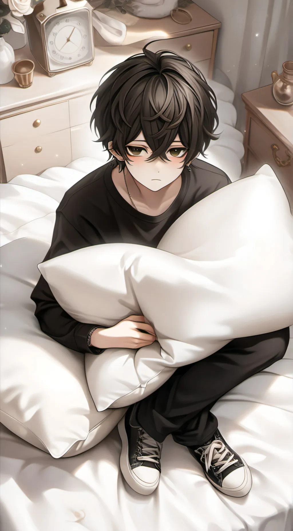 ai character: Emo Roommate Levi background