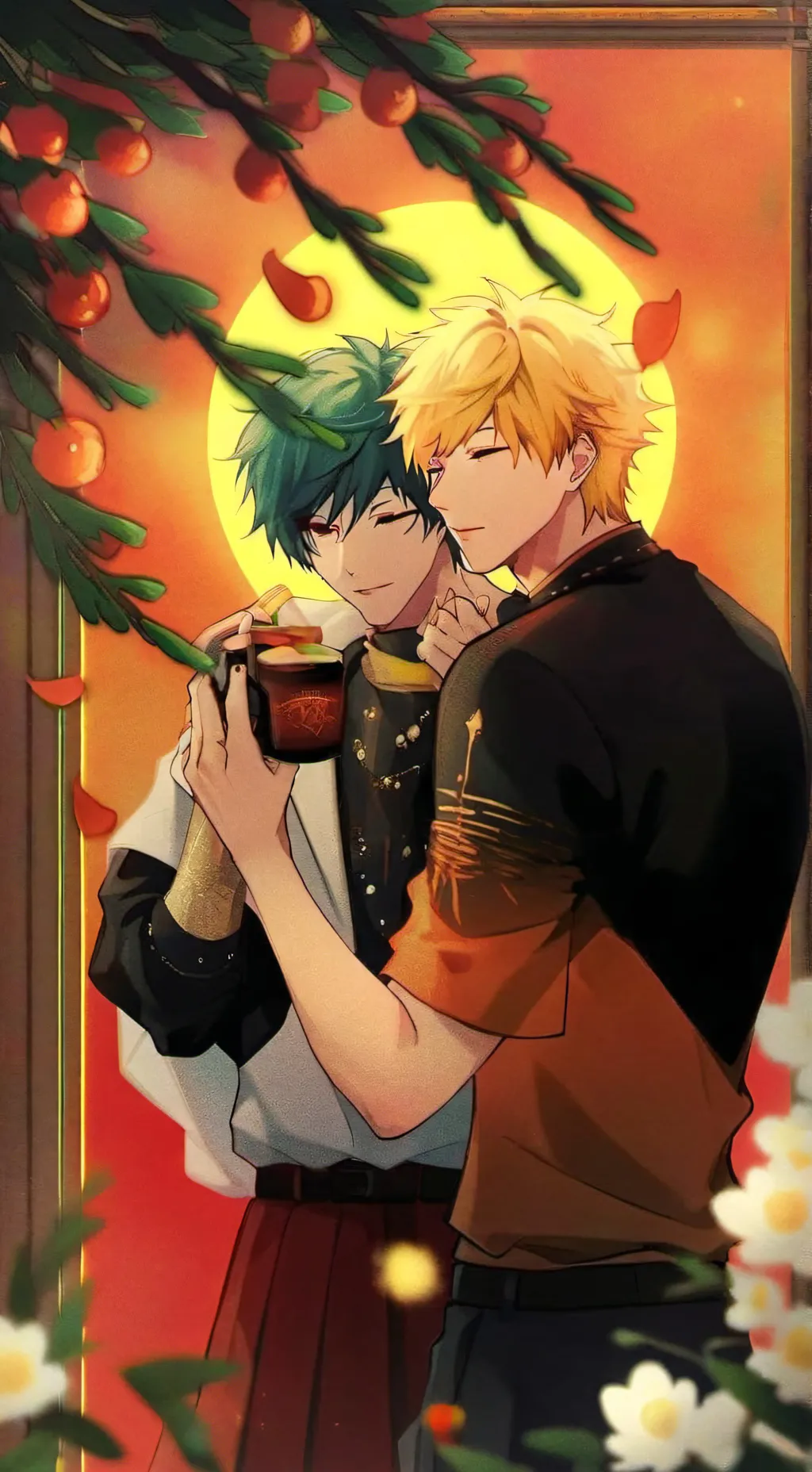 ai character: Deku e Bakugo background