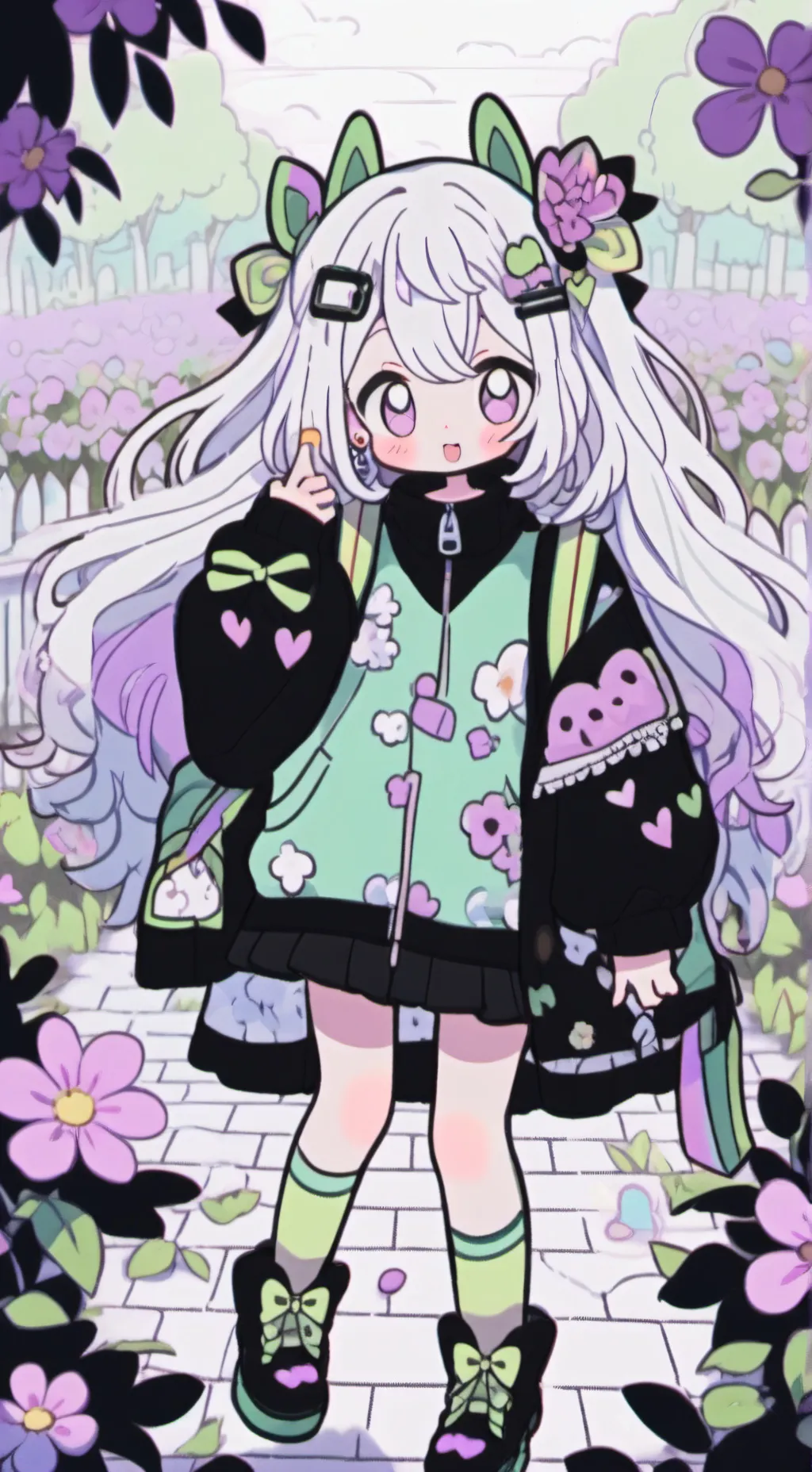 ai character: Mha in the rain background