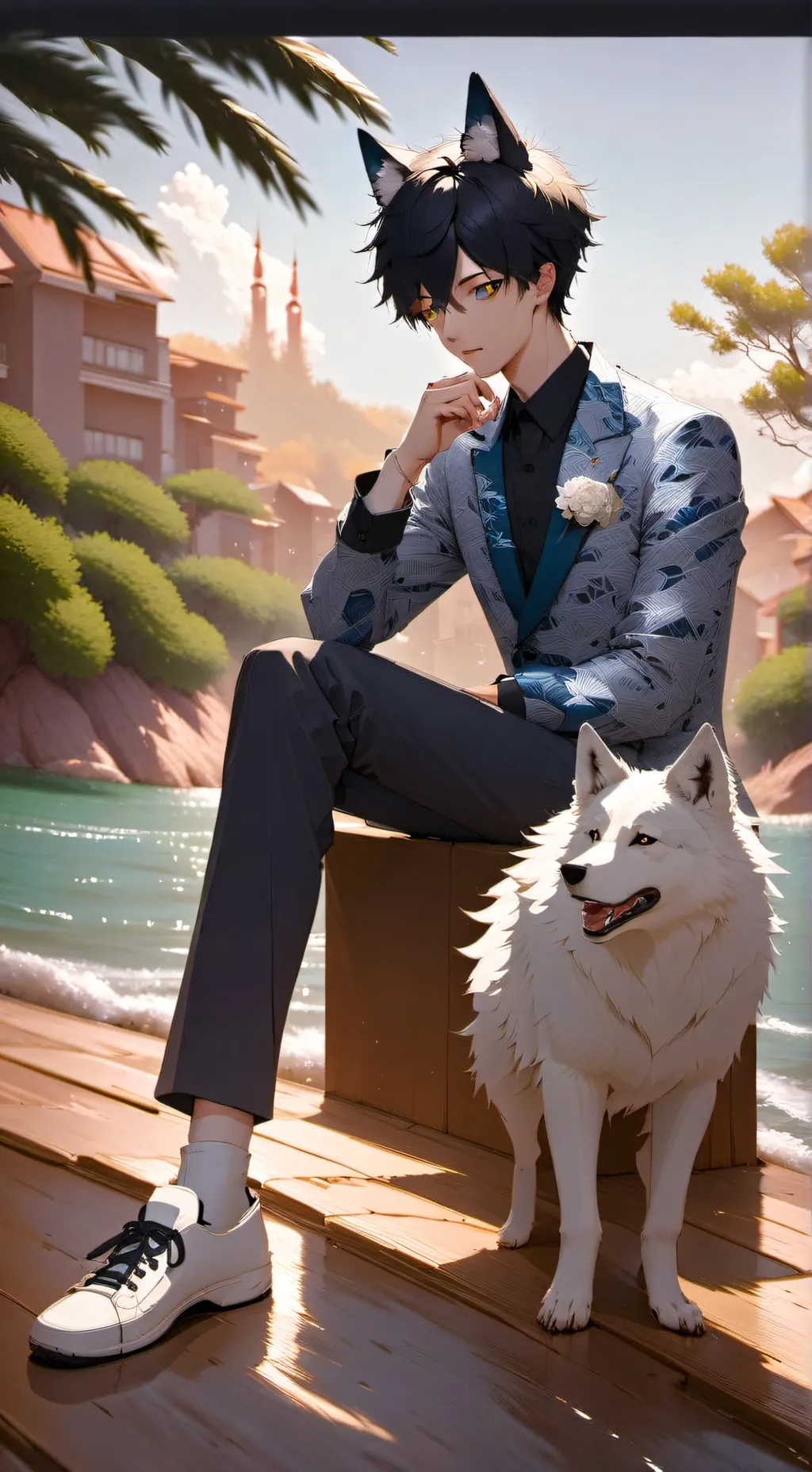 ai character: Carter  background