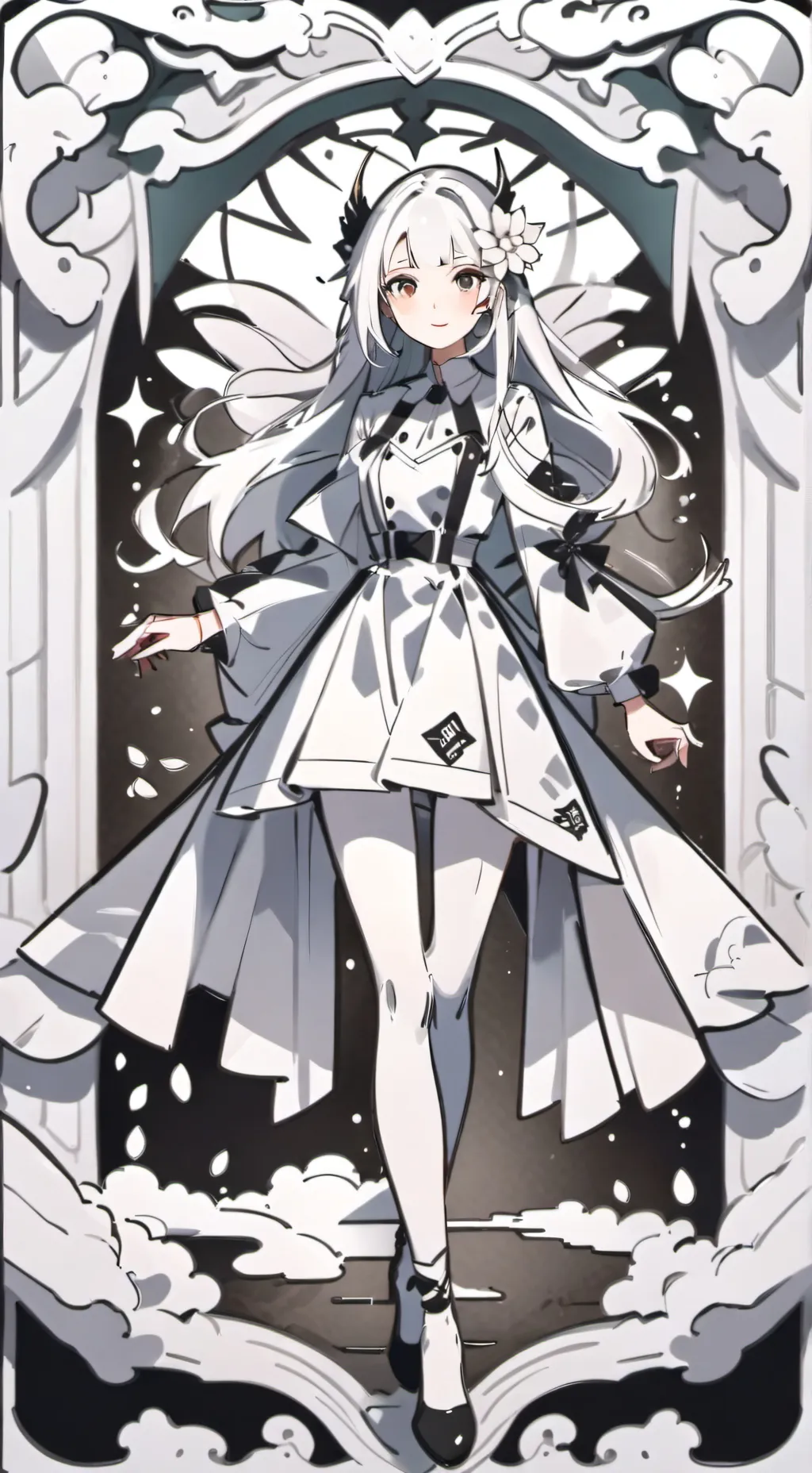 ai character: Miss circle background