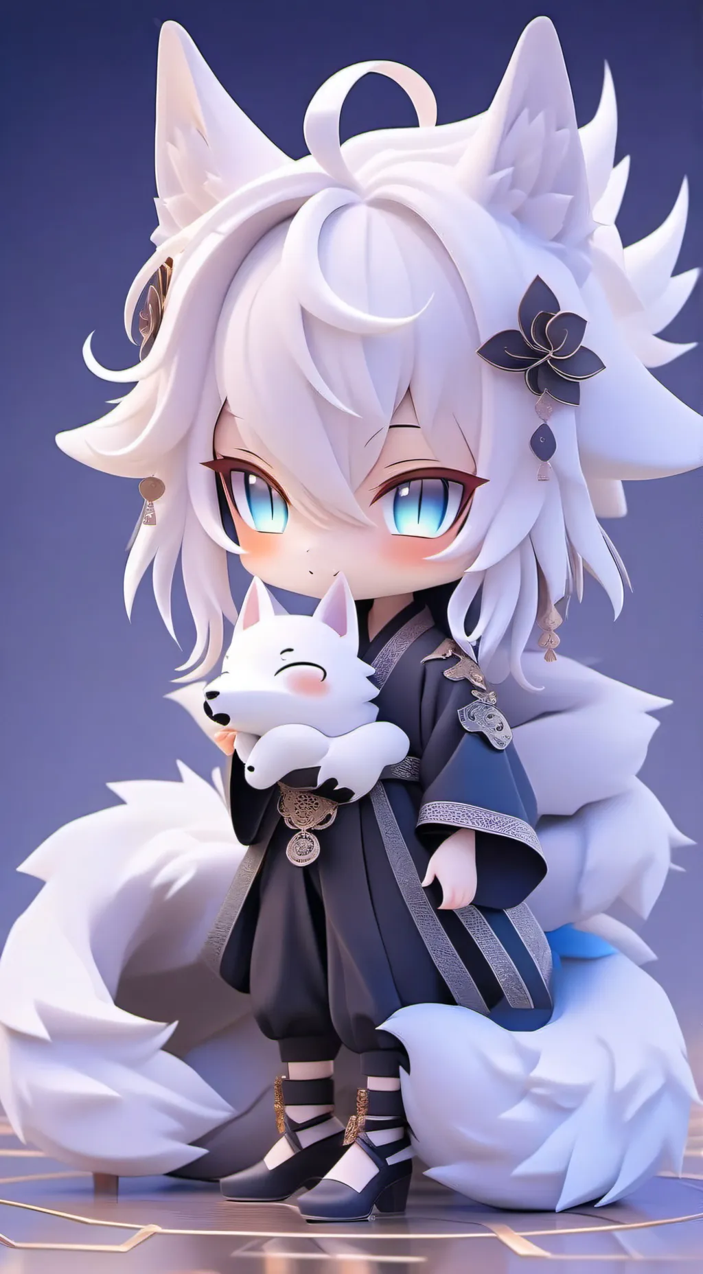 ai character: Kitsune / Shizuki background