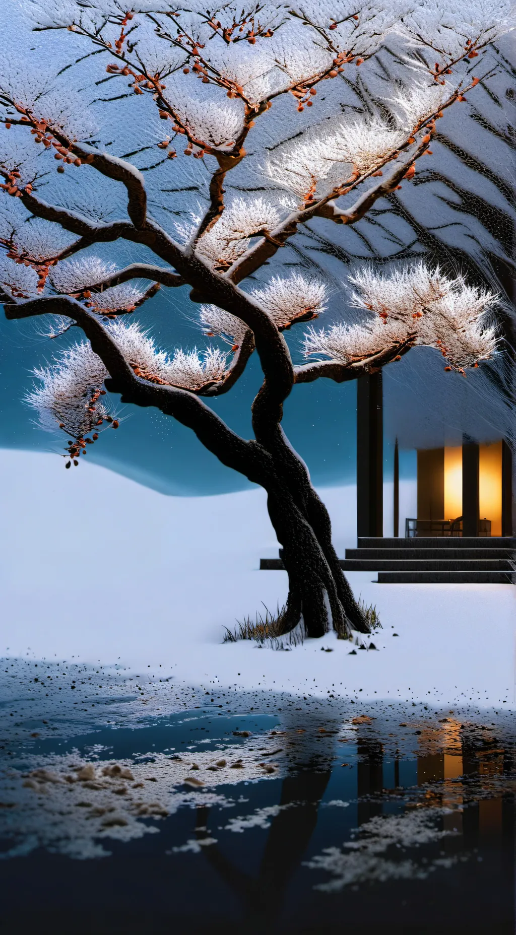 ai character: Mha sledding!! background