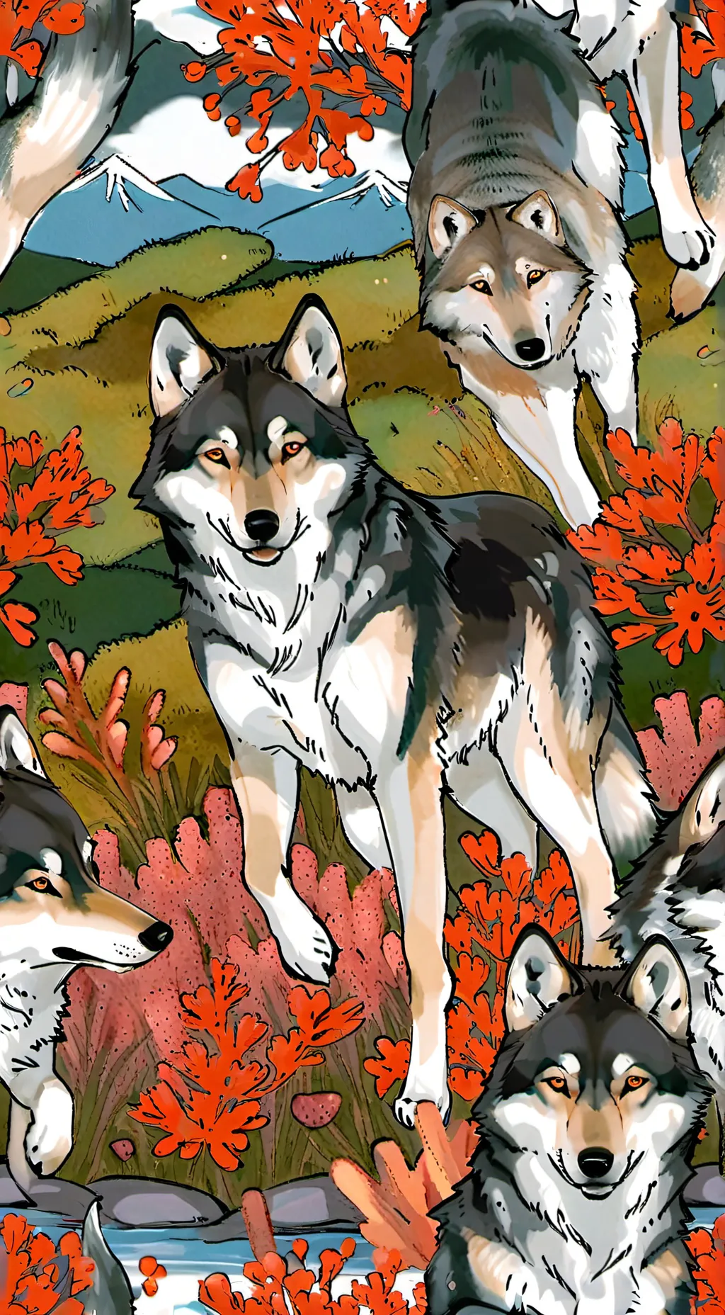 ai character: wolves  background