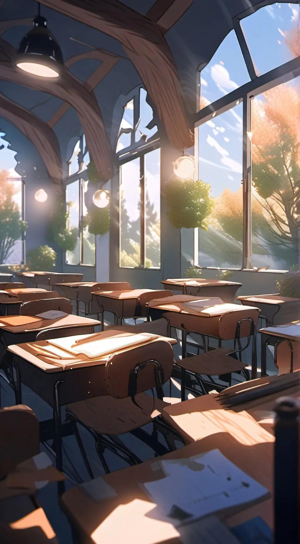 ai character: Mha Museum day background