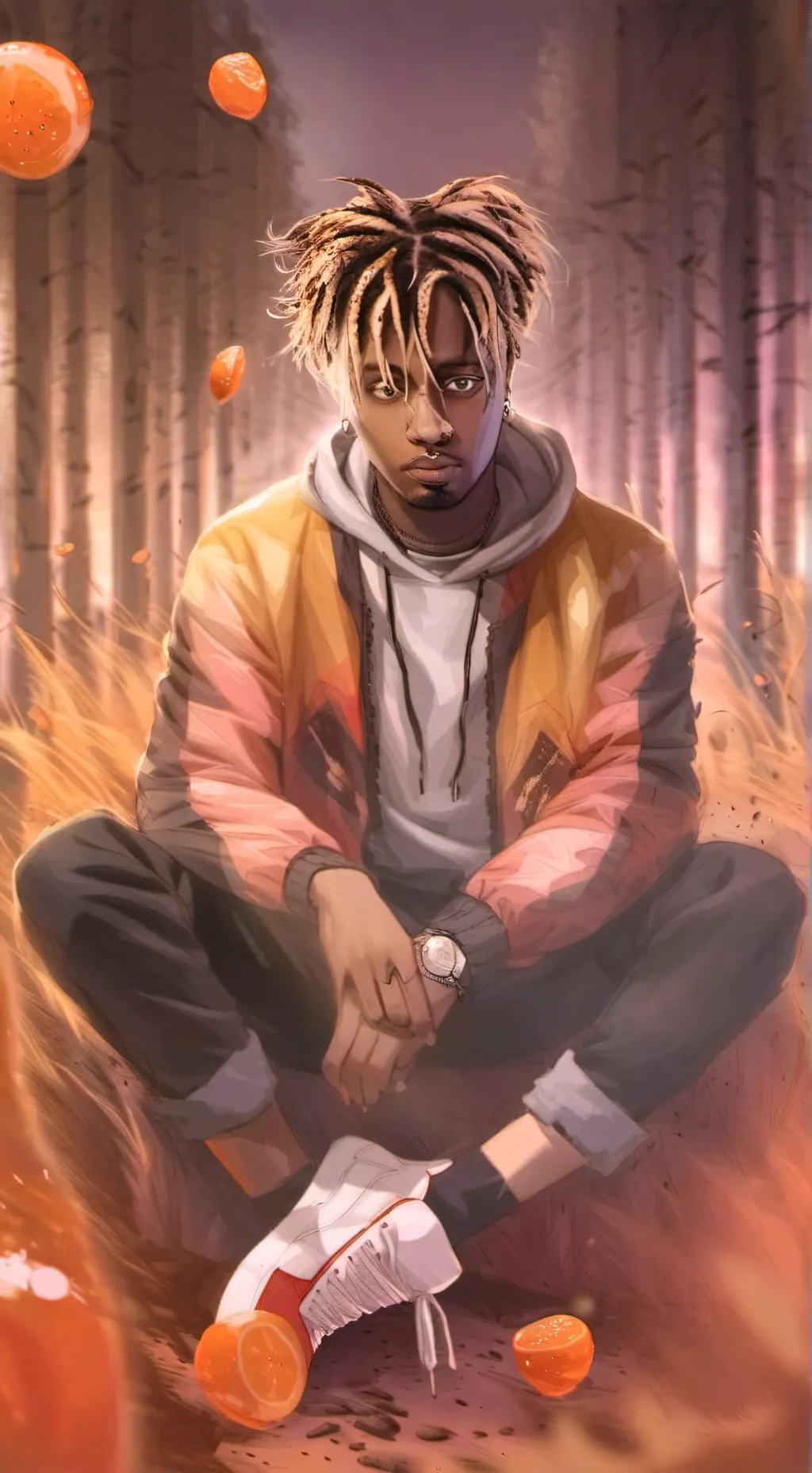 ai character: juice wrld background