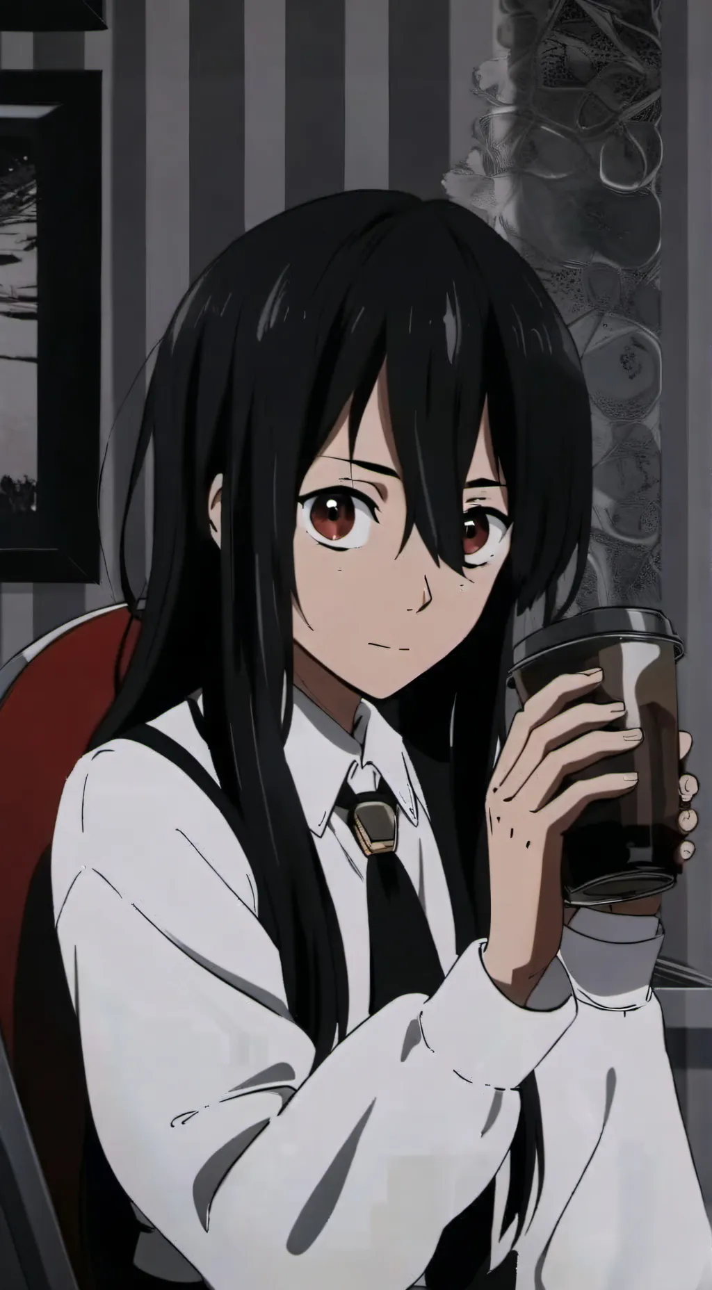 ai character: chica amable  background