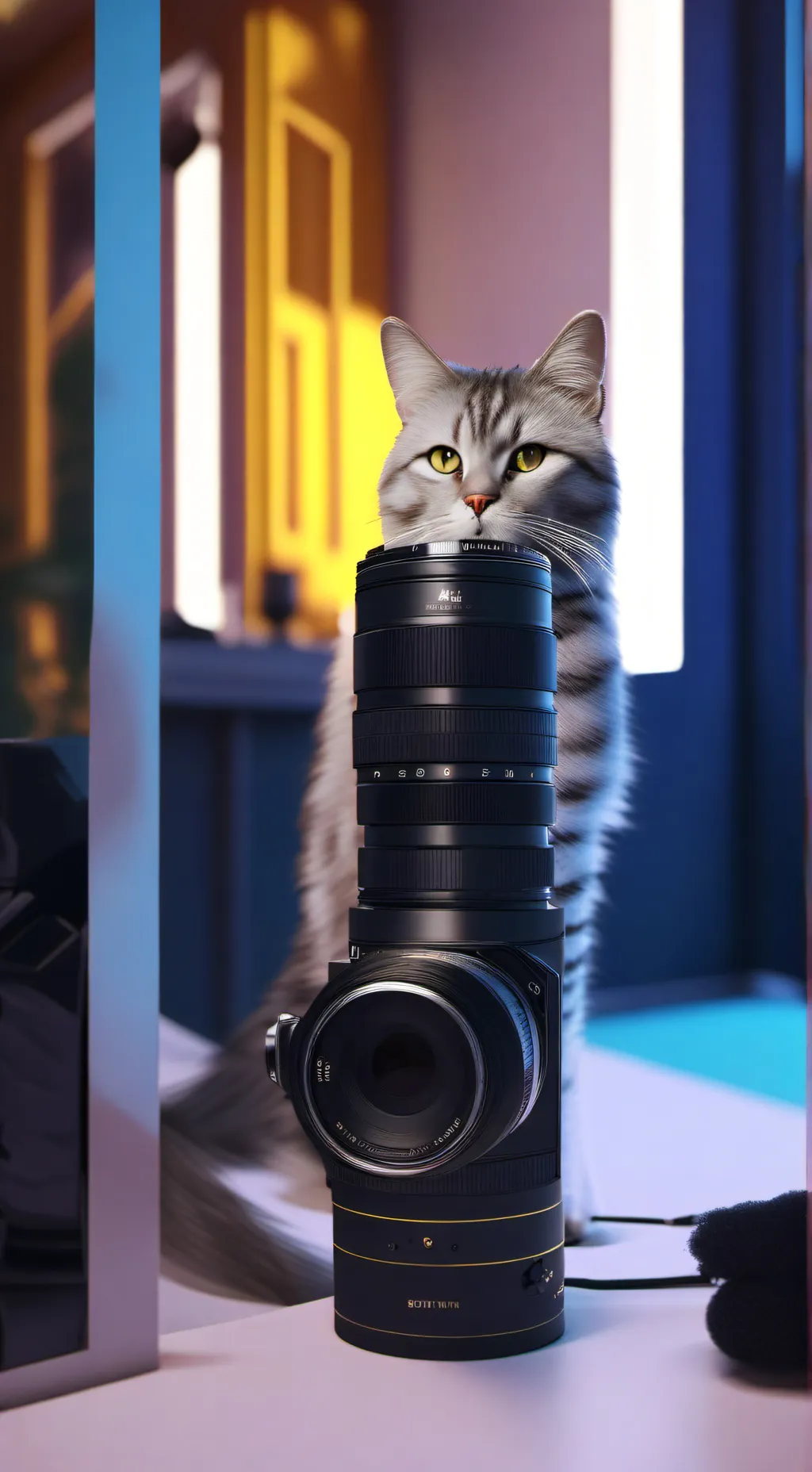 ai character: Titancamera mancat background