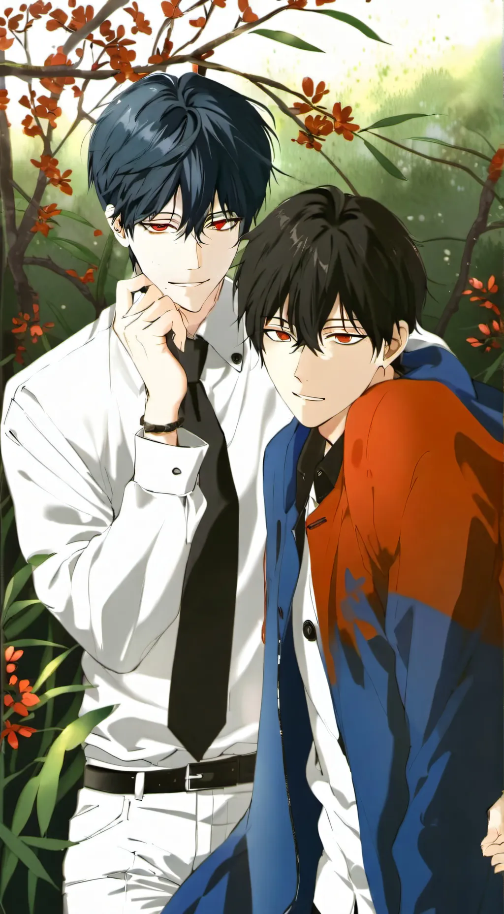 ai character: Kai and Luis  background