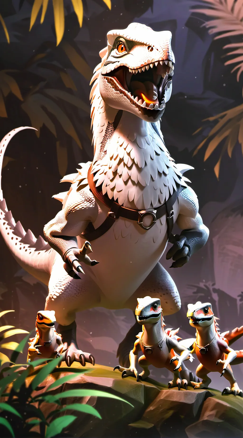 ai character: Raptor and Indomin background