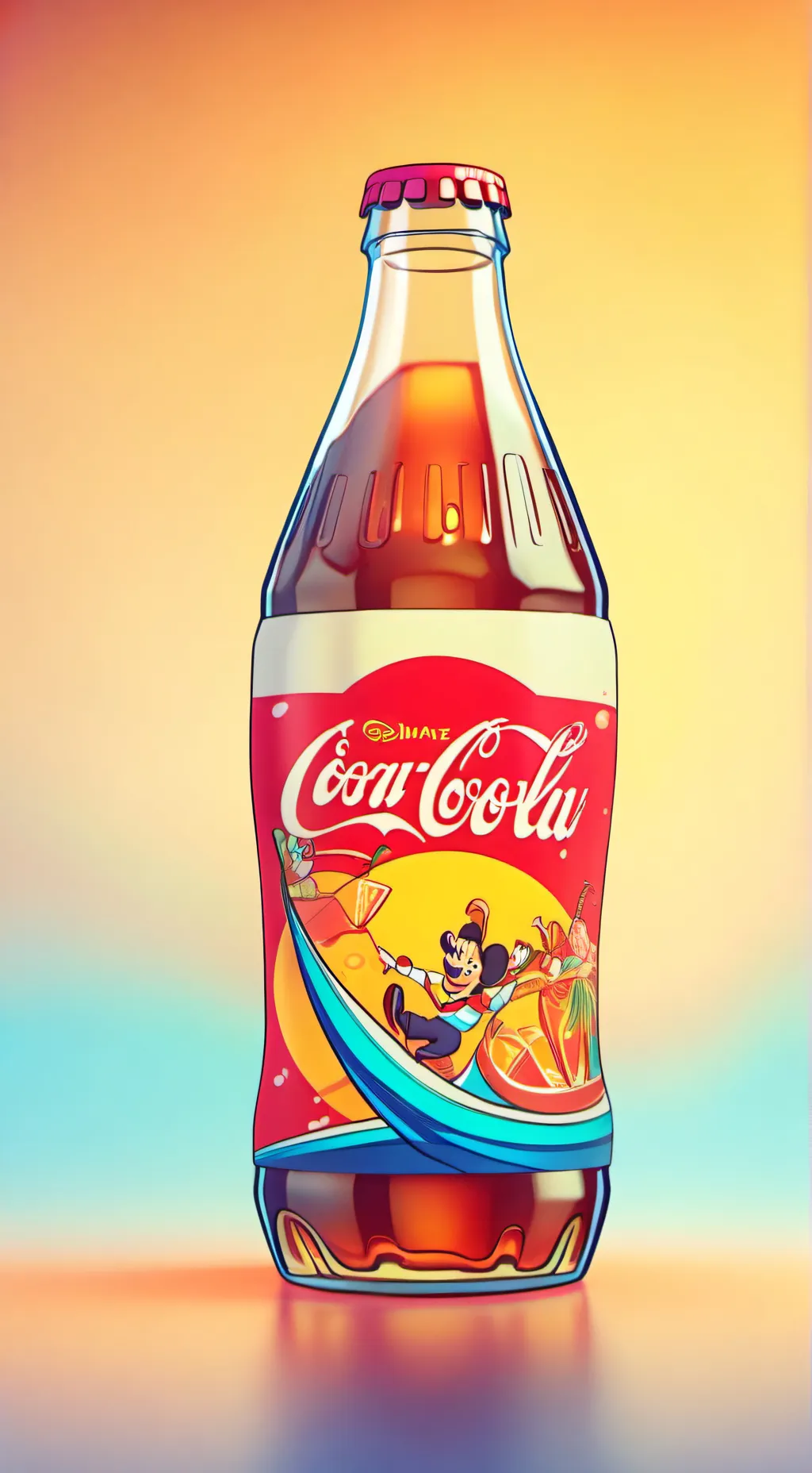 ai character: Cocacola 2 background