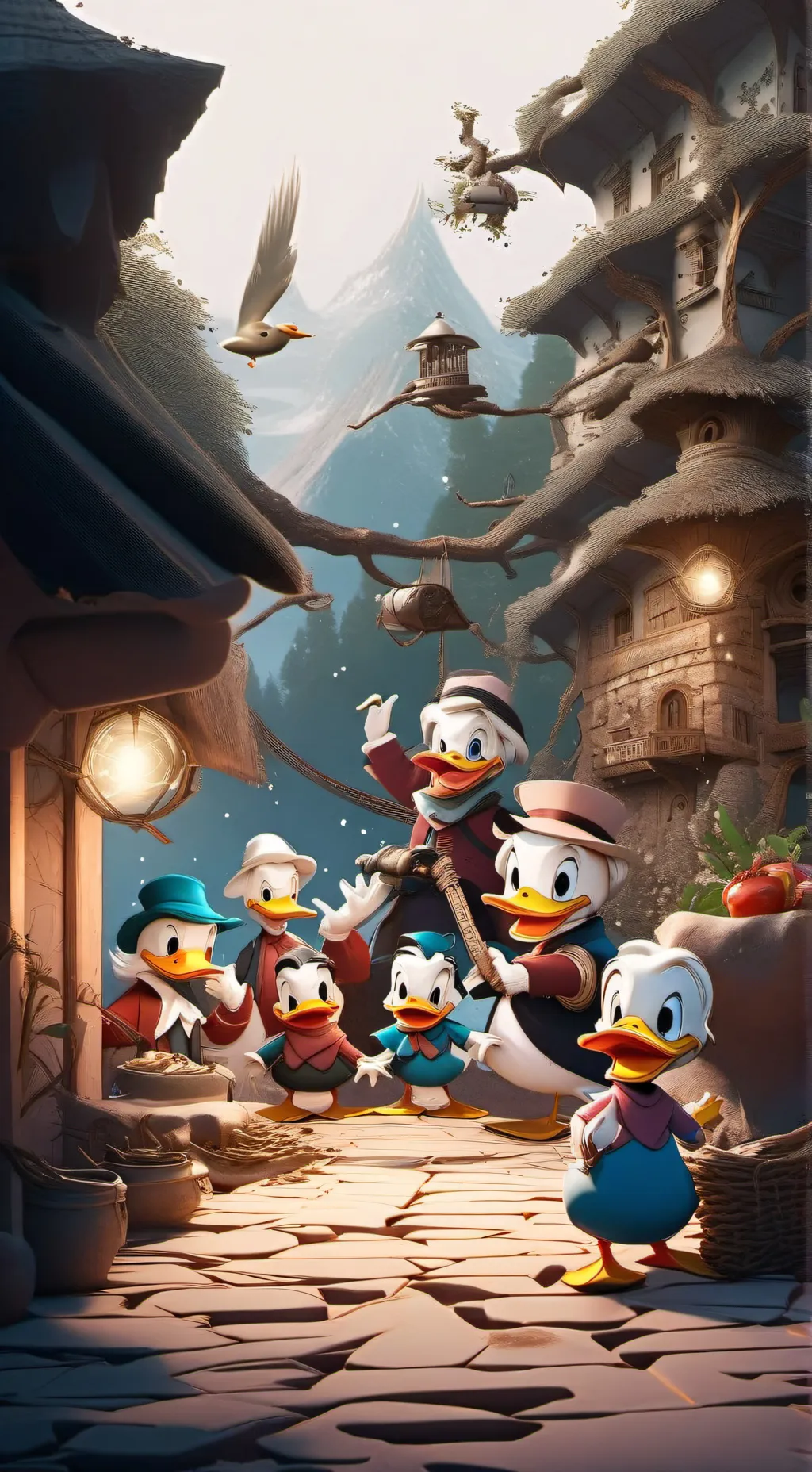 ai character: DuckTales  background