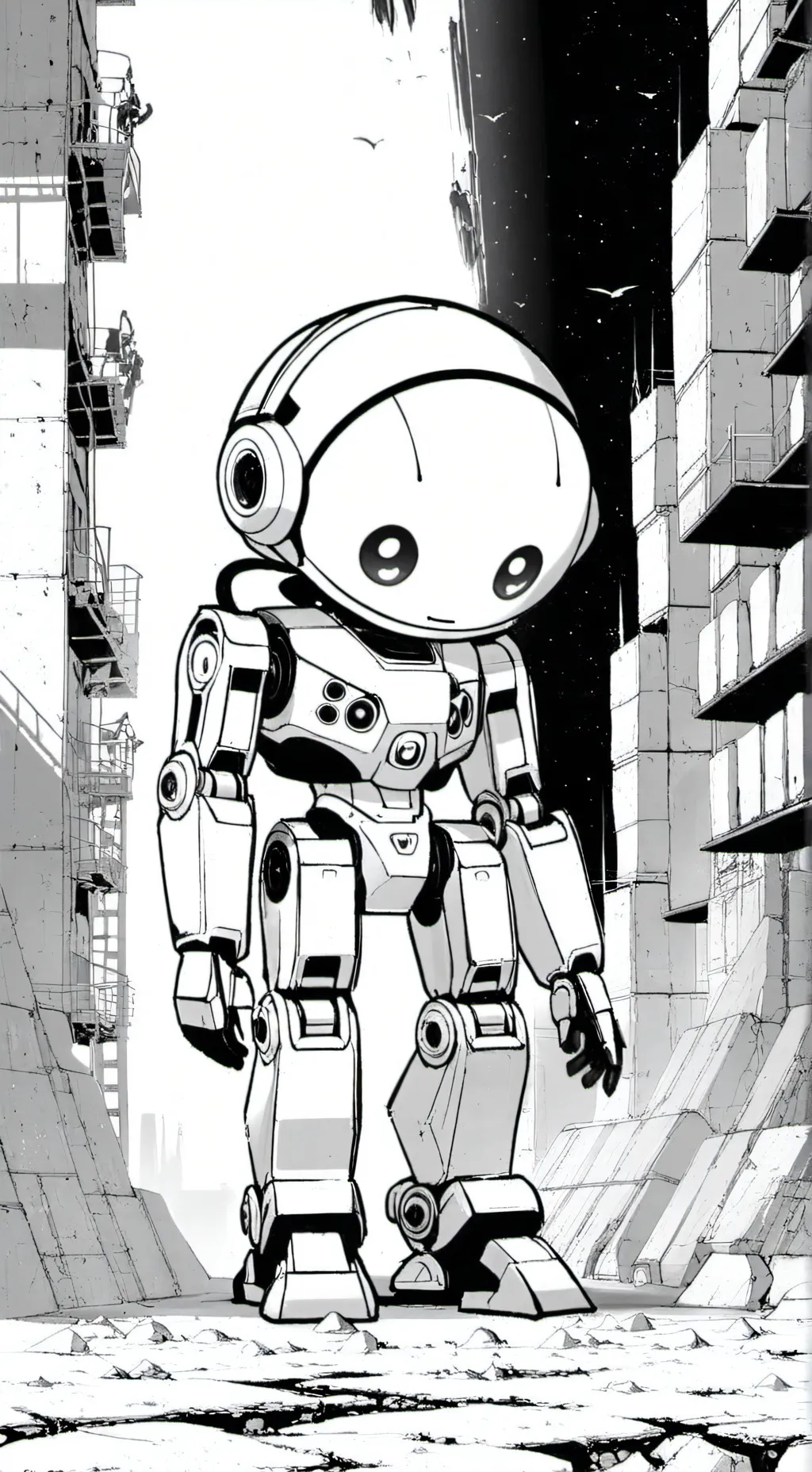 ai character: uzi n v j background