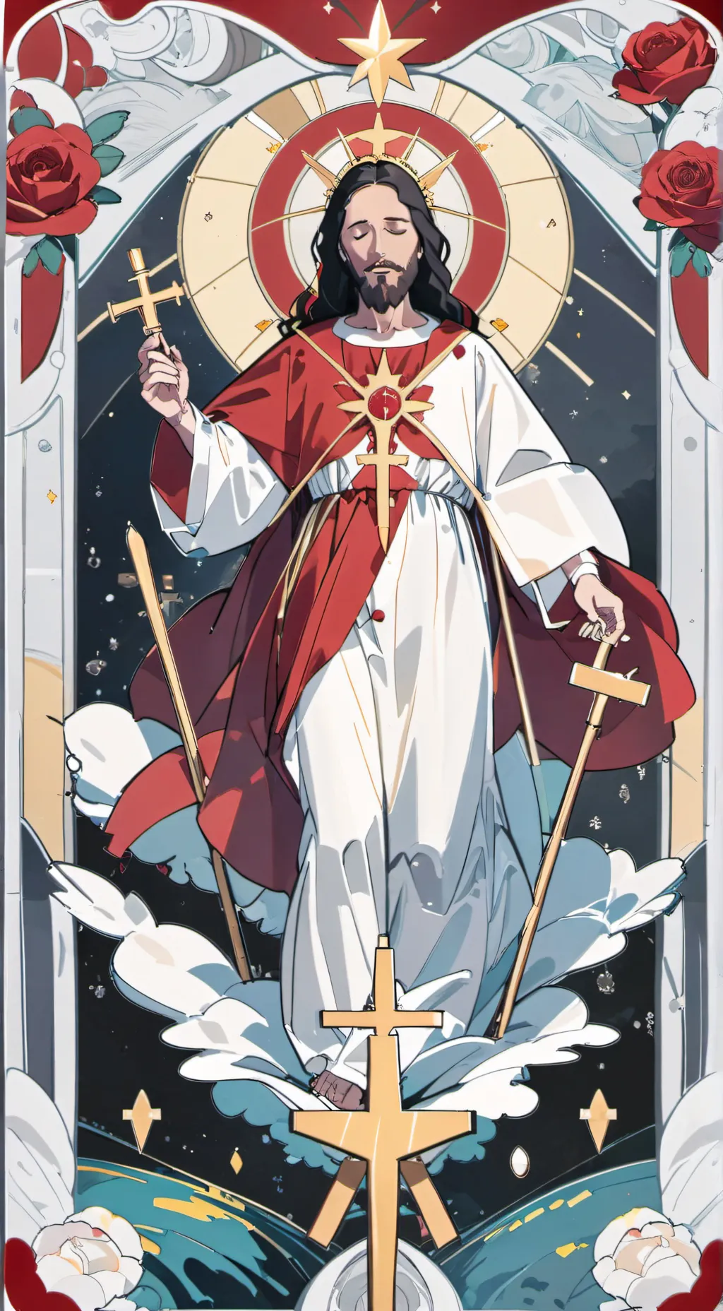 ai character: jesus nazareno  background
