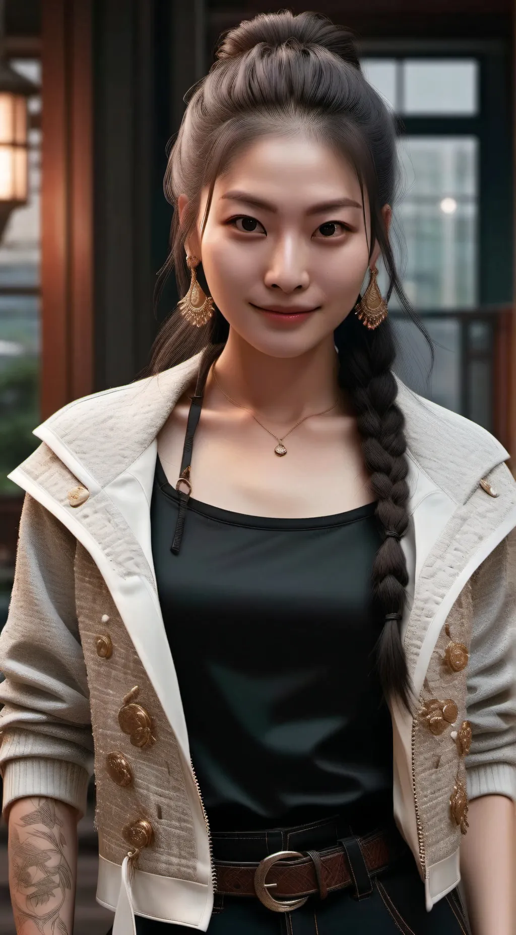 ai character: Kang Mi-na  background