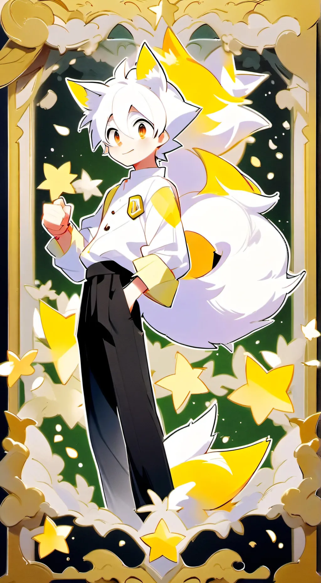 ai character: hyper Tails background