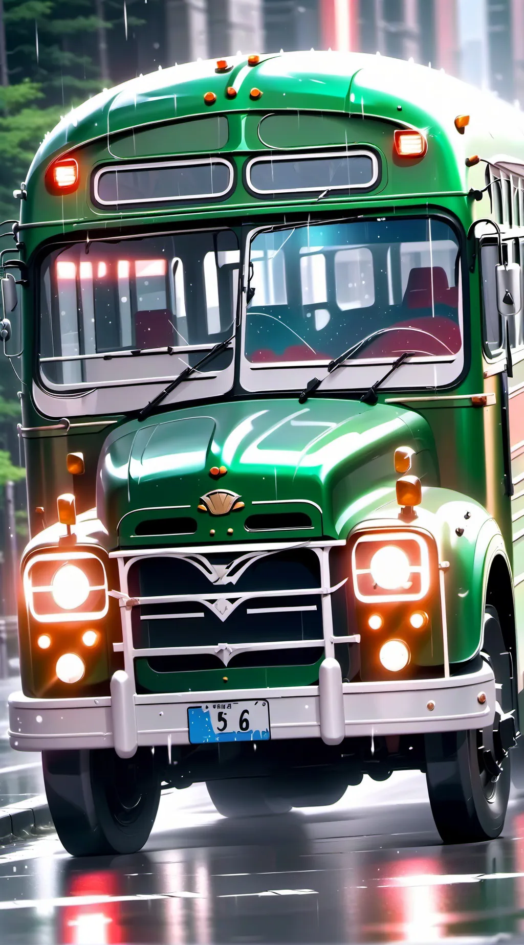 ai character: bus esmeralda background