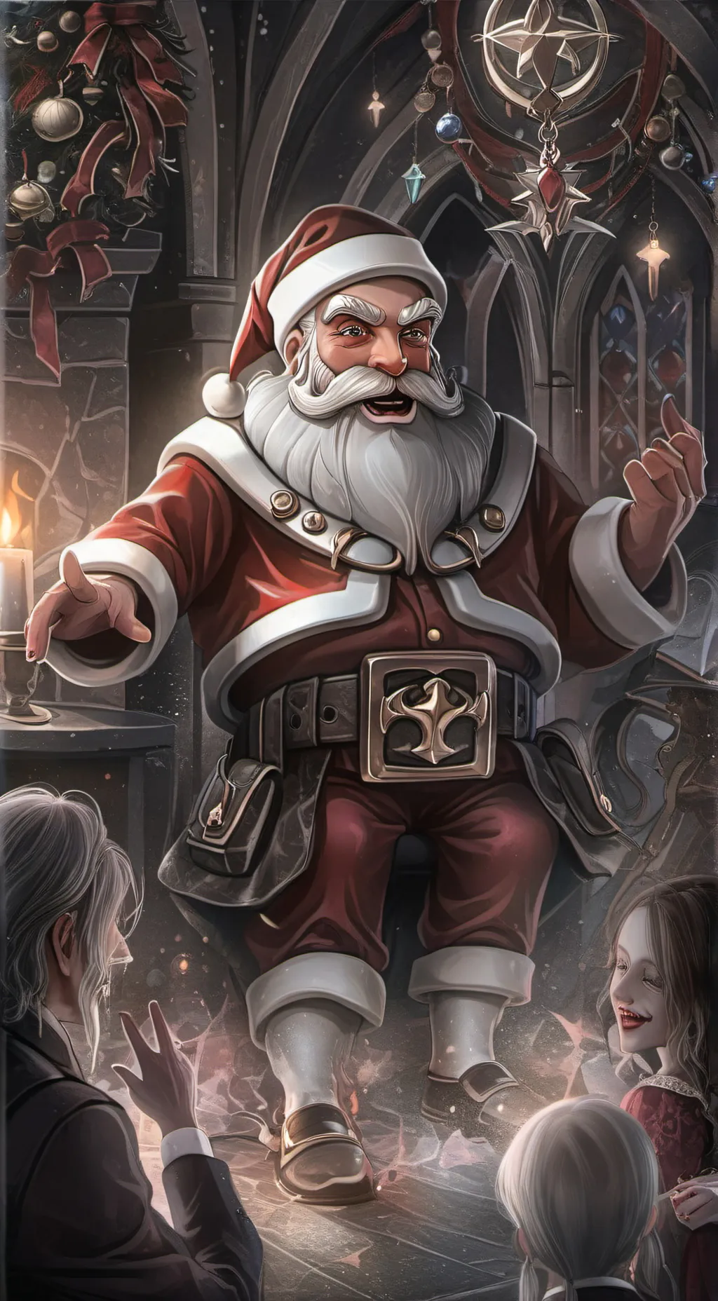 ai character: Evil santa background