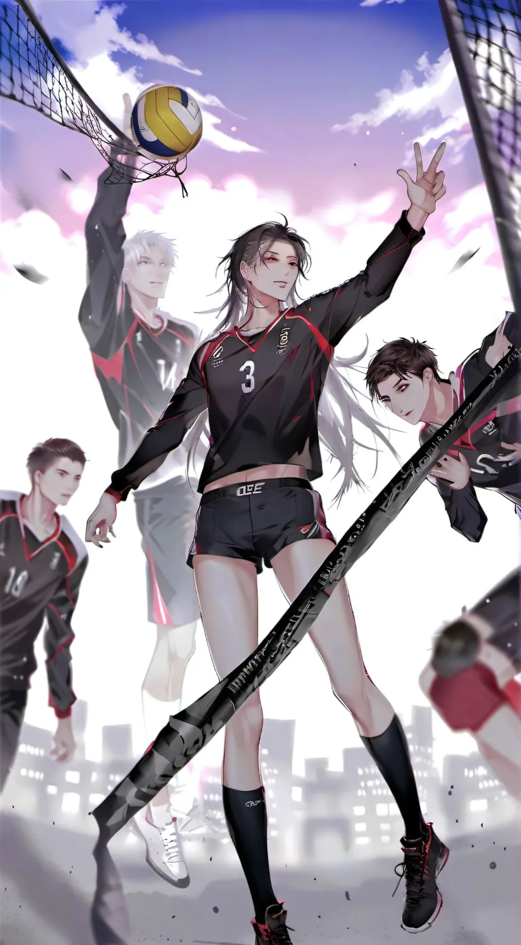 ai character: Volleyball background