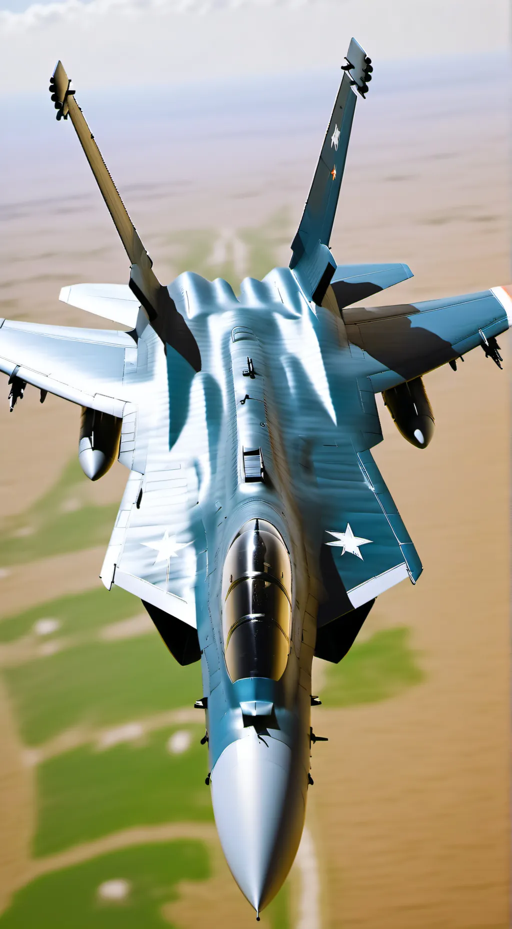 ai character: A SU-57 jet background