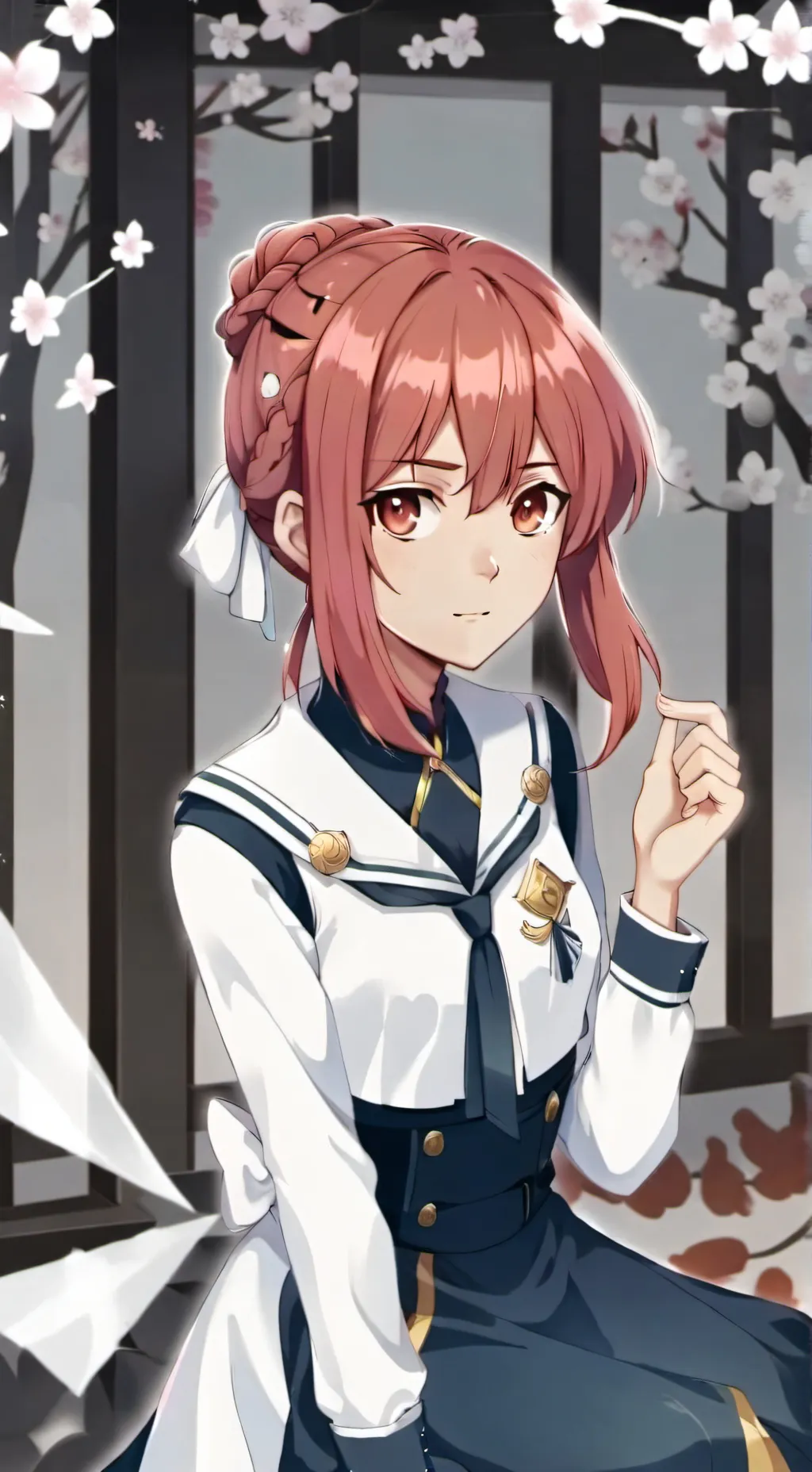 ai character: Maroon background