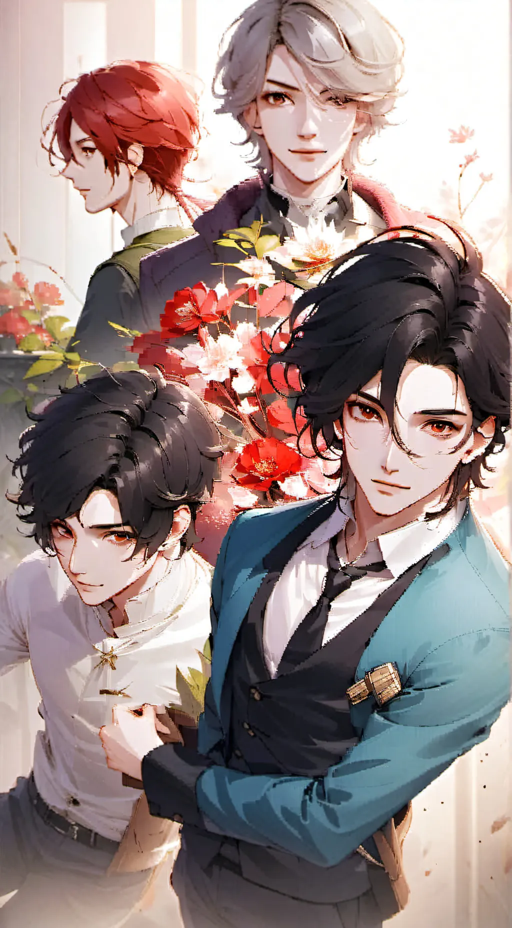 ai character: grupo de chicos😎 background