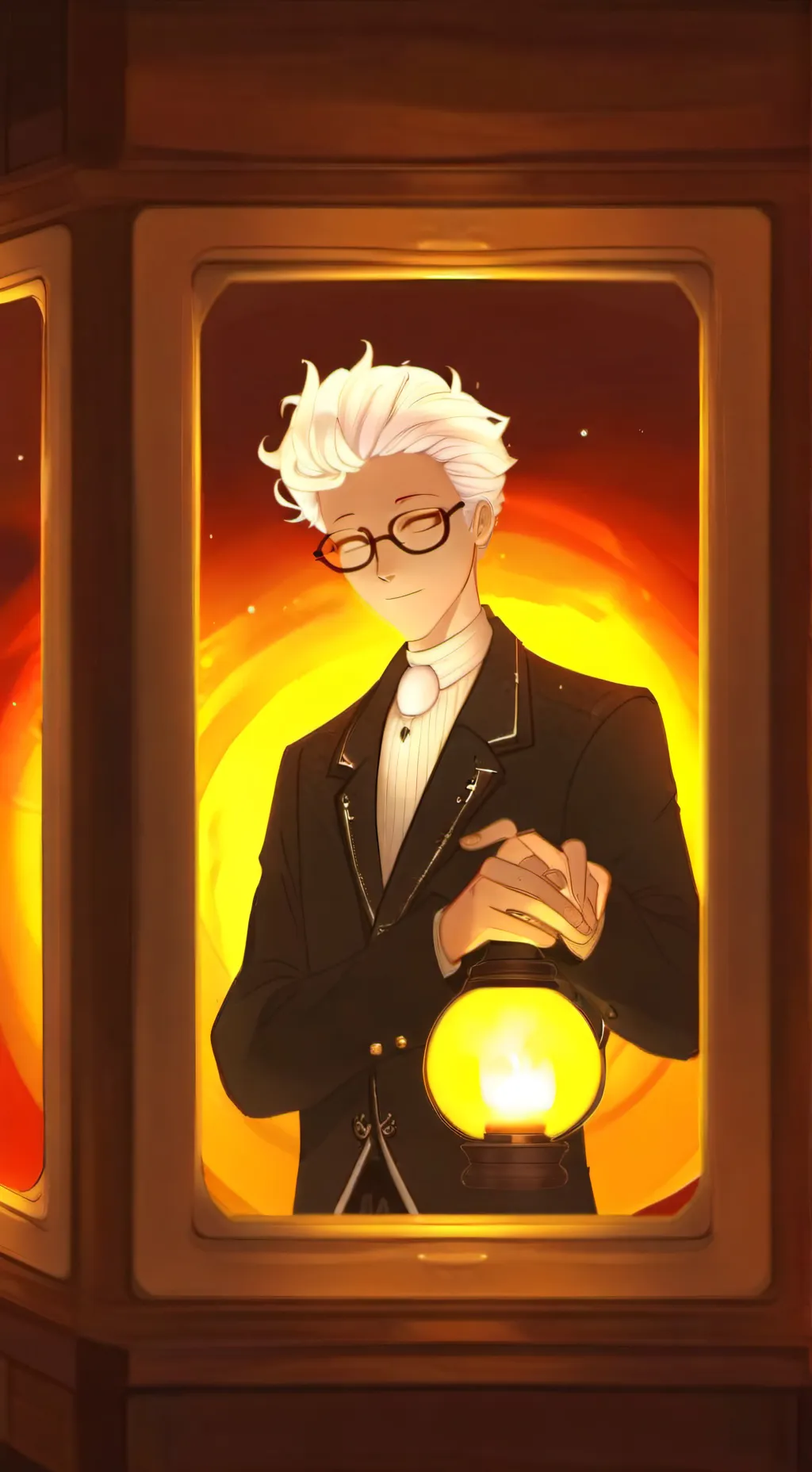 ai character: 🟠🔥Grillby🔥🟠 background