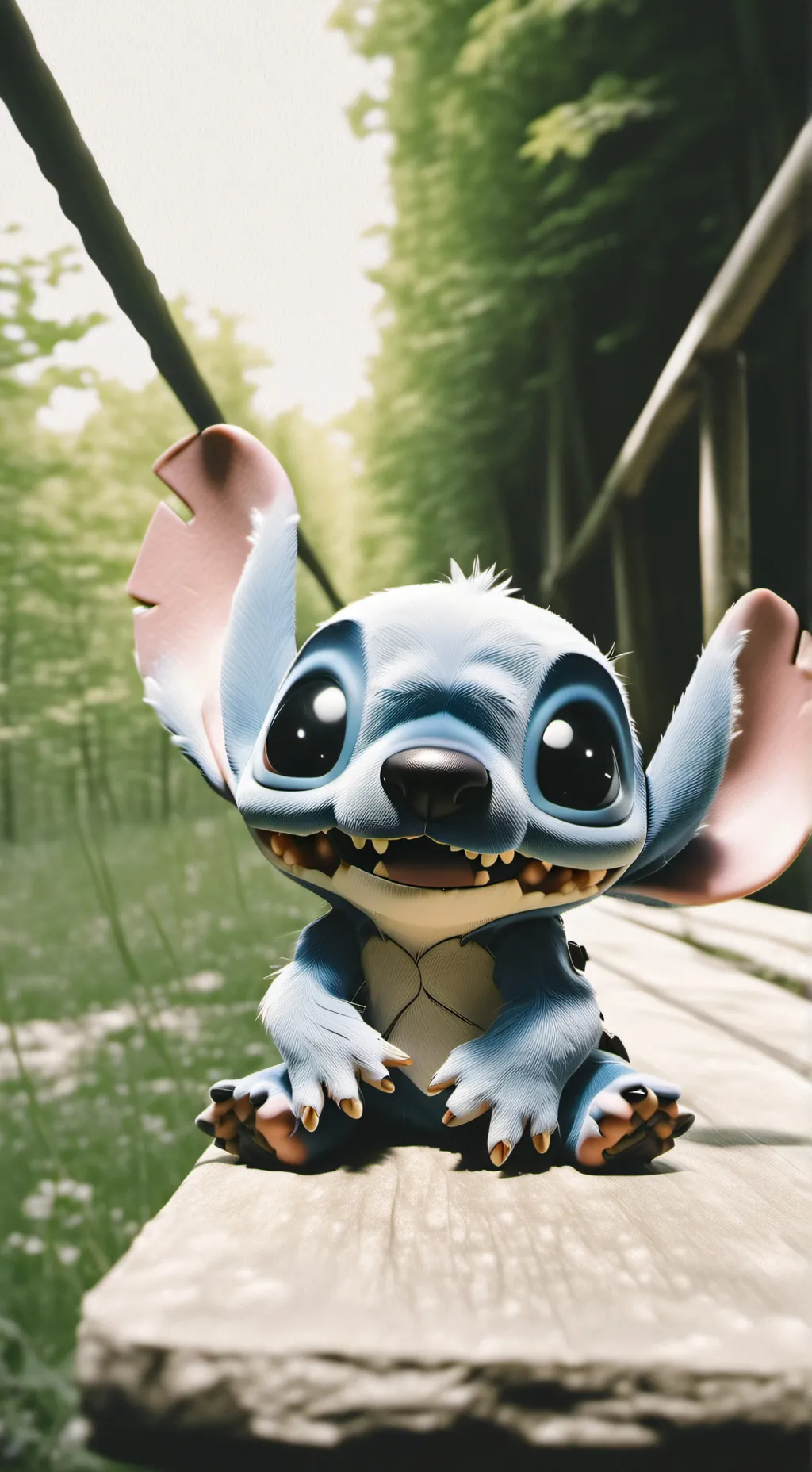 ai character: stitch background