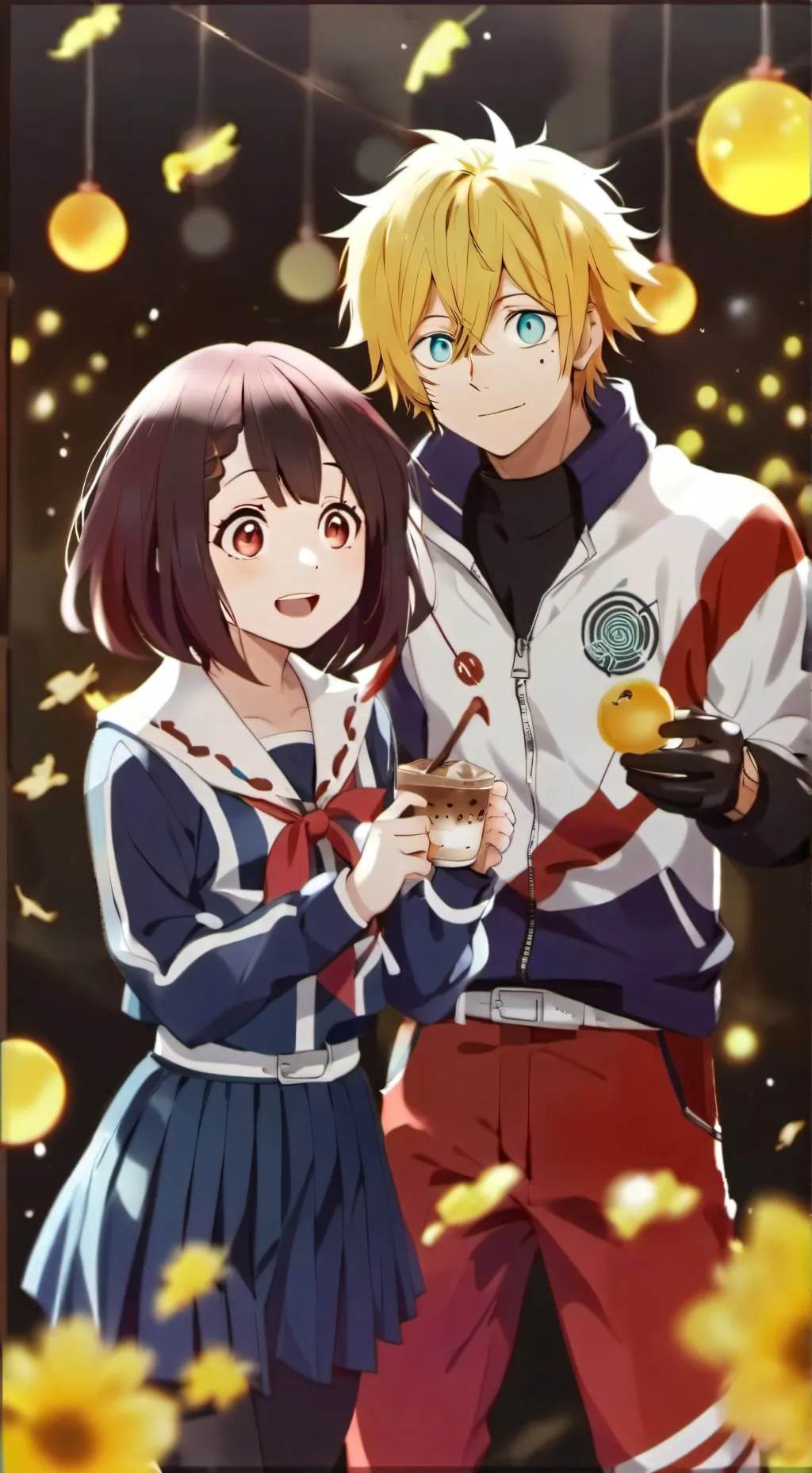 ai character: Bakugo and Uraraka background