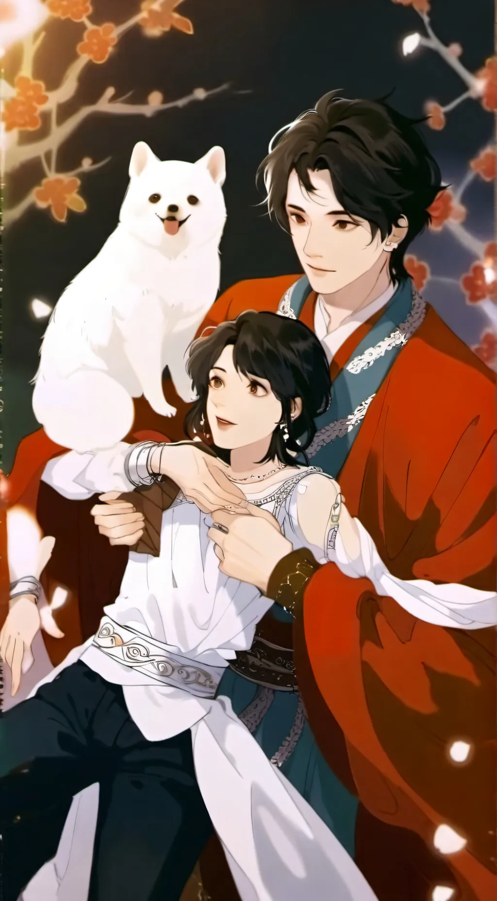 ai character: peach cat background