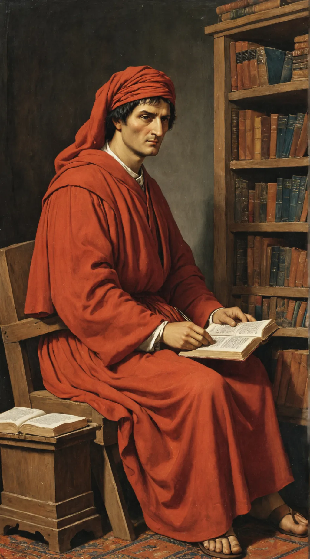 ai character: Dante Alighieri  background