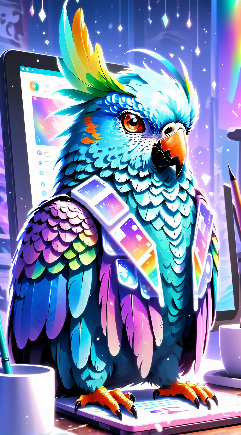 ai character: Pixel background