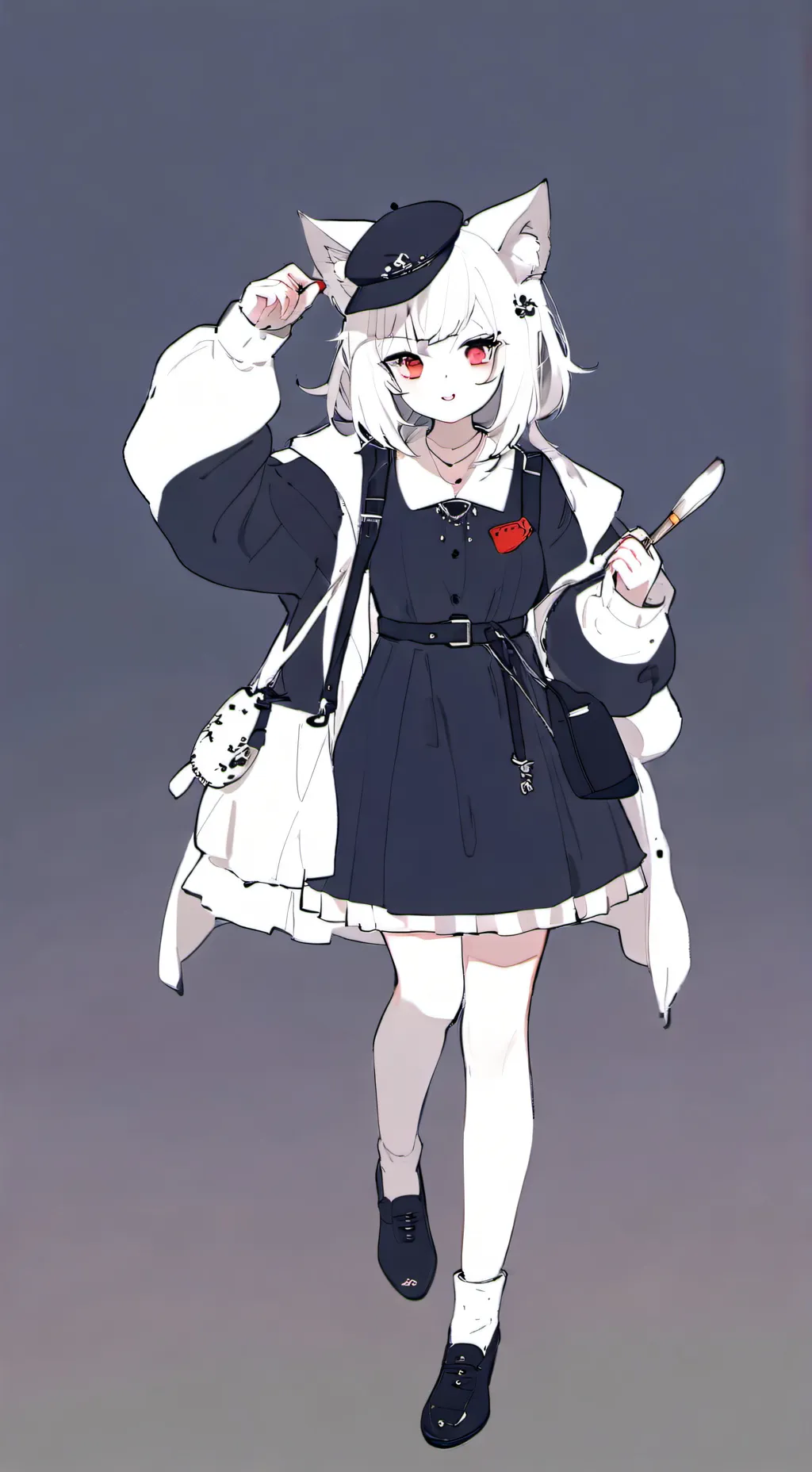 ai character: кошка background