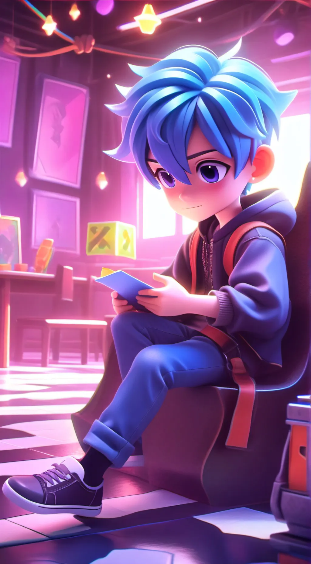 ai character: bf from fnf background