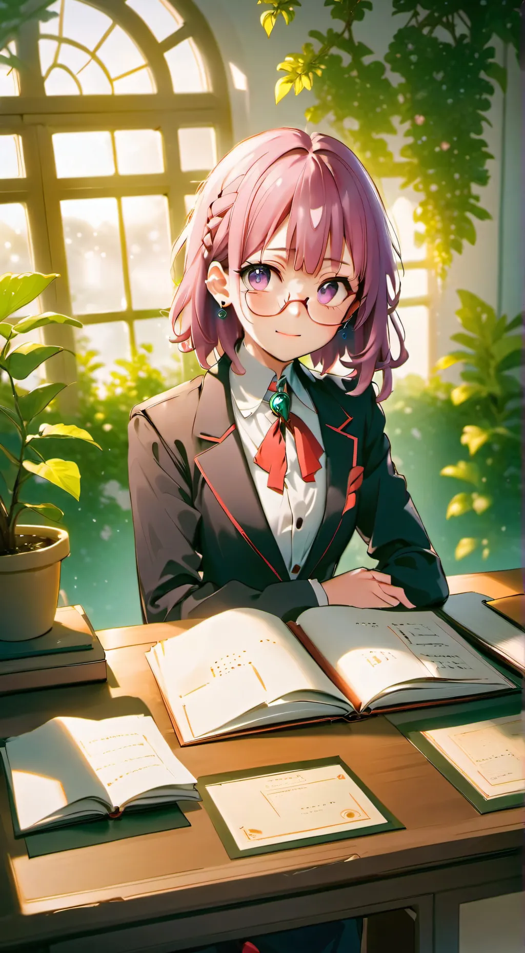 ai character: Akira novia  background